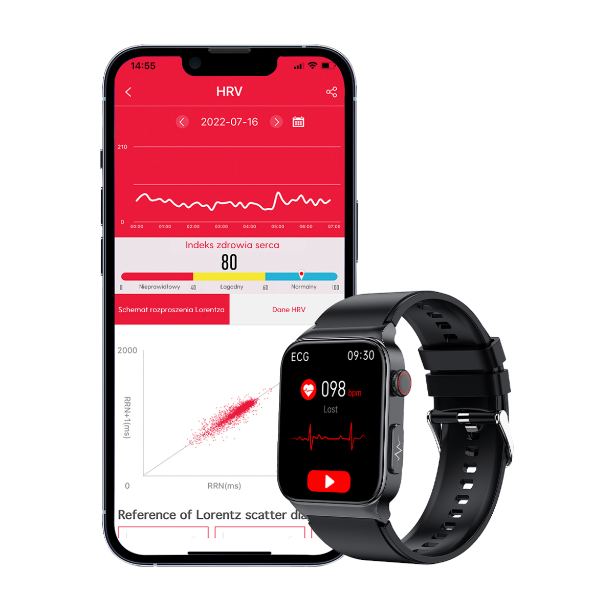 smartwatch z pomiarem ciśnienia i ekg oraz funkcjami sportowymi